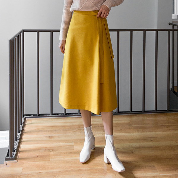(SK-3545)Natural Feminine Full Skirt S