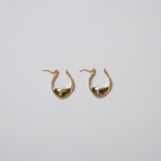 (ZE-1547)Silver gold plated half moon earrings