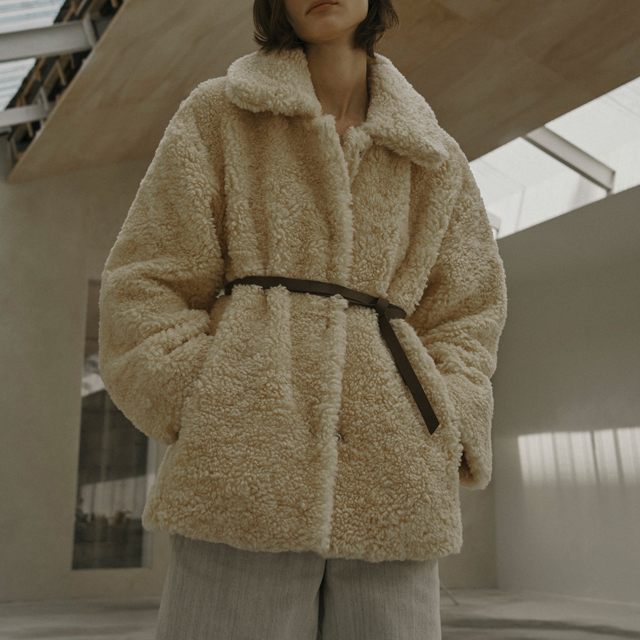 (JK-2591) Soft Eco Fur Half Jacket S