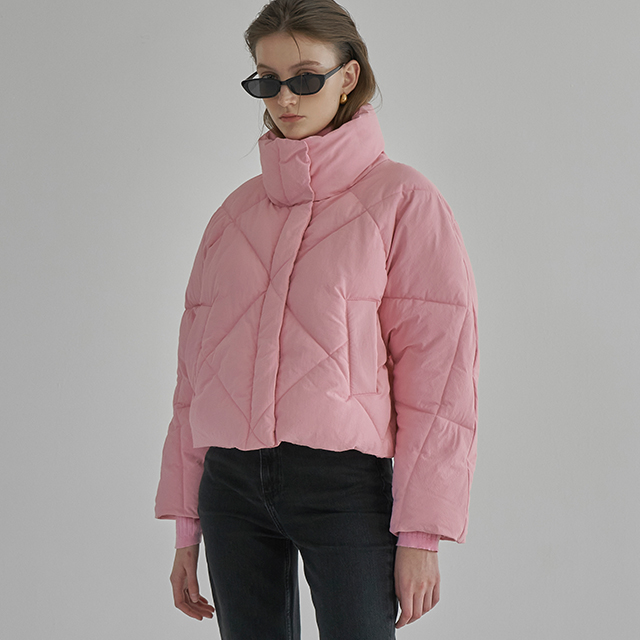 (JP-519)Cloud Quilted Short Padded Jumper