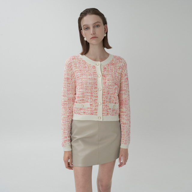(SK-4807) Stitch Leather Mini Skirt