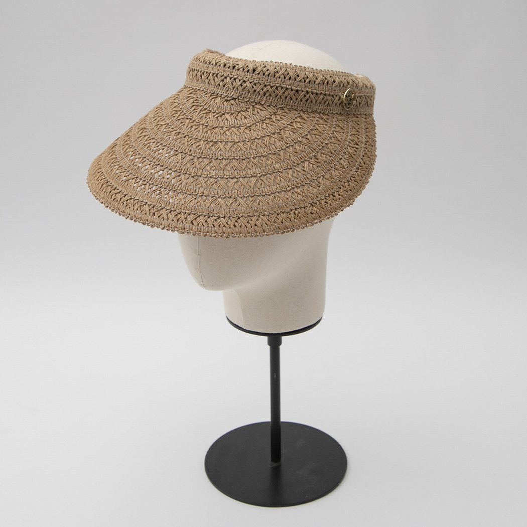 (HA-0028) Raffia Sun Visor Hat
