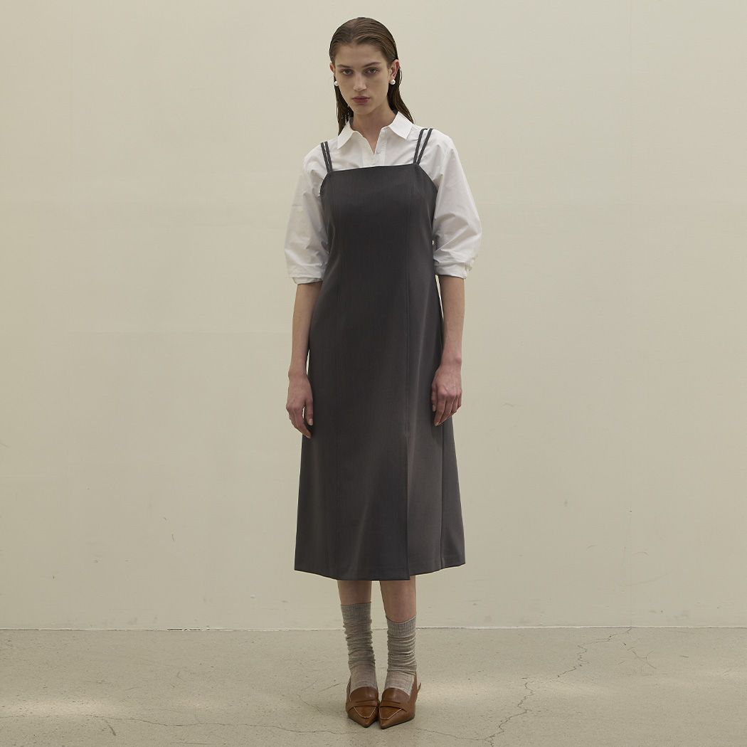 (OP-6089) Celie Line Simple Layered Dress