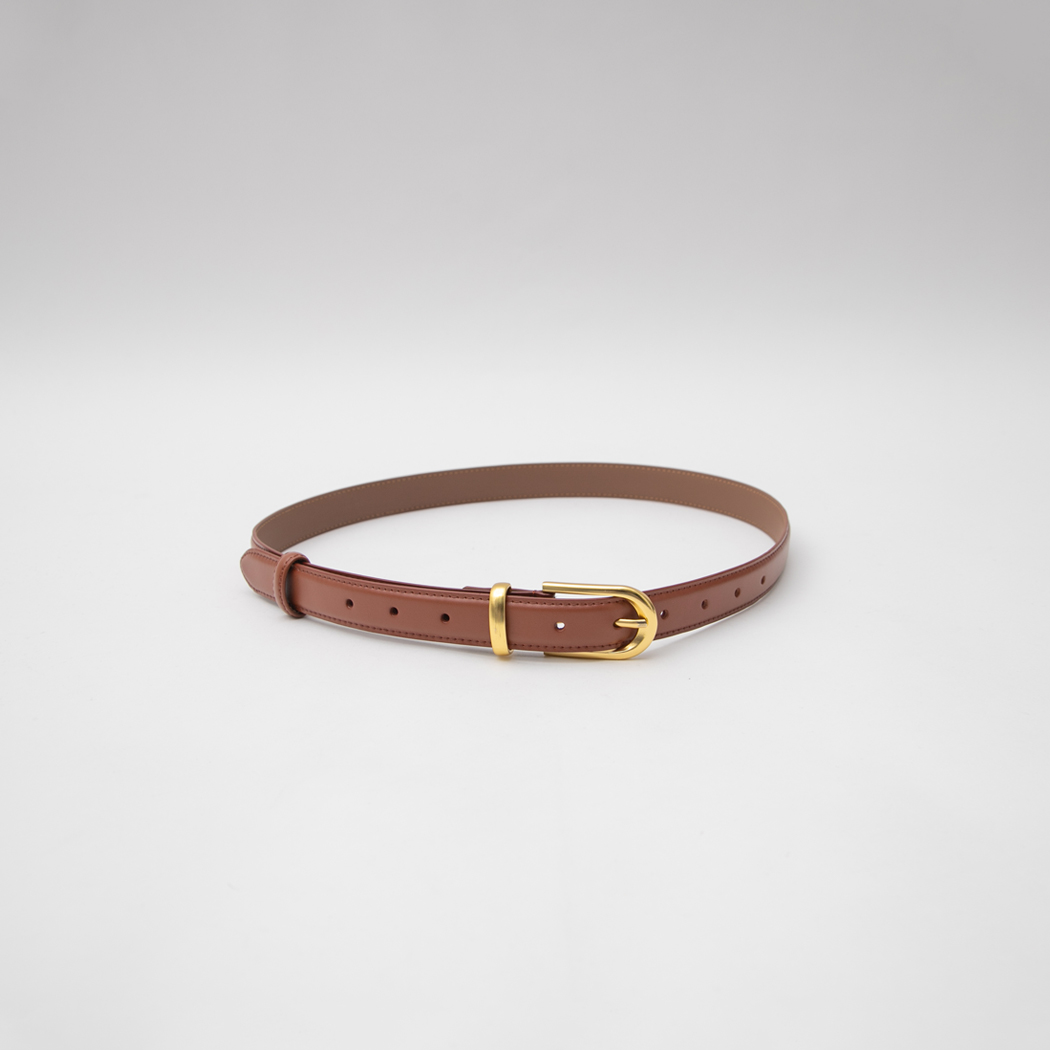 (BT-0019) Buckle real leather belt