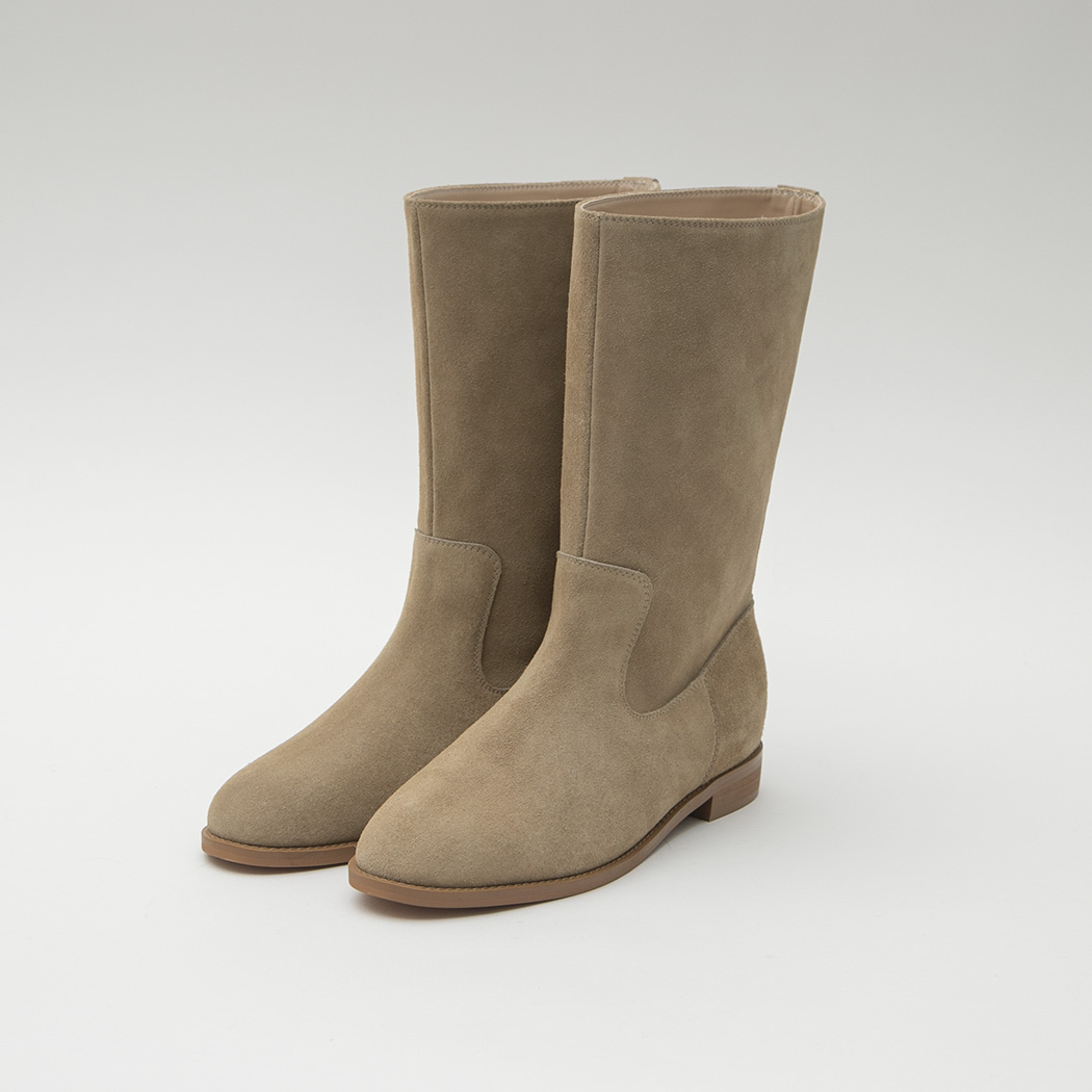 (SH-3409)Real Suede Middle Boots