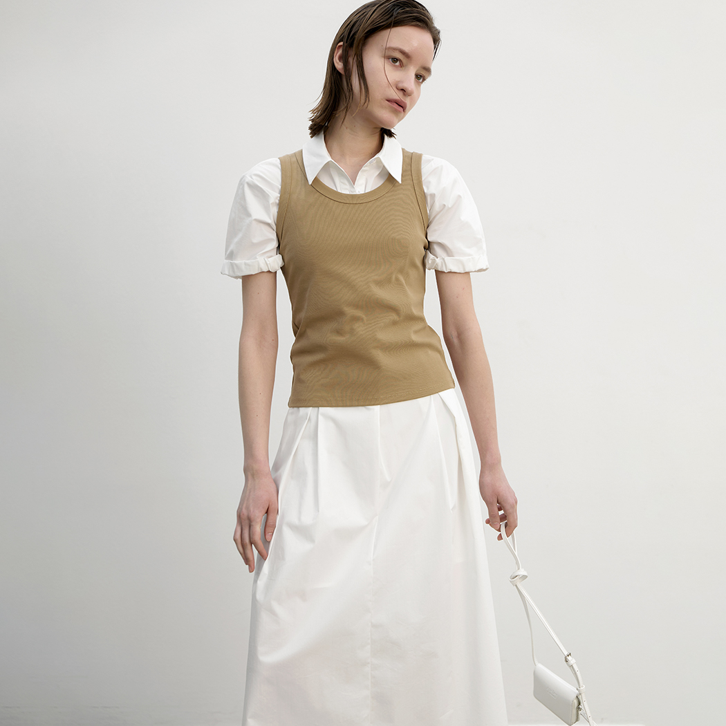 (OP-6181)ESSENTIAL COLLAR SHIRT DRESS Korea