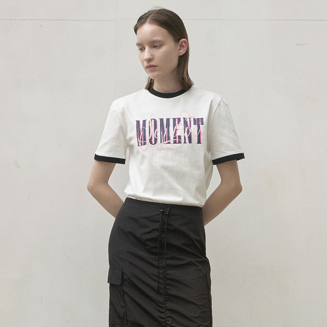 (T-6817)MOMENT CONTRAST TEE