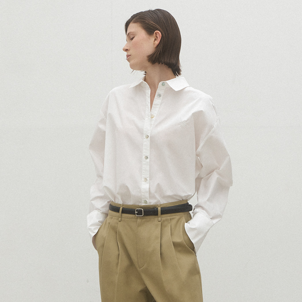 (Z-BL-4168)ESSENTIAL SOLID OVERFIT SHIRT