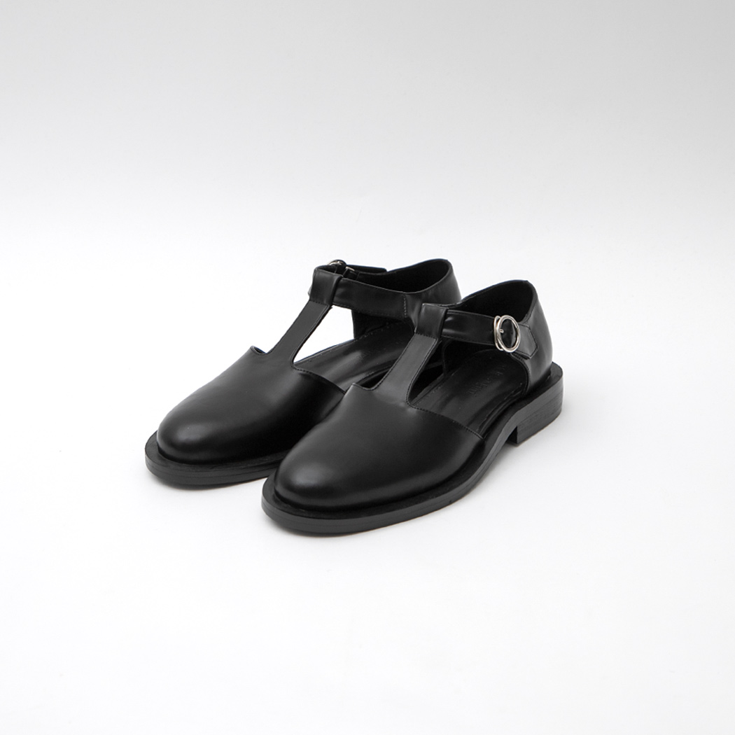 (SH-3440)CLASSIC T-STRAP BUCKLE LOAFER