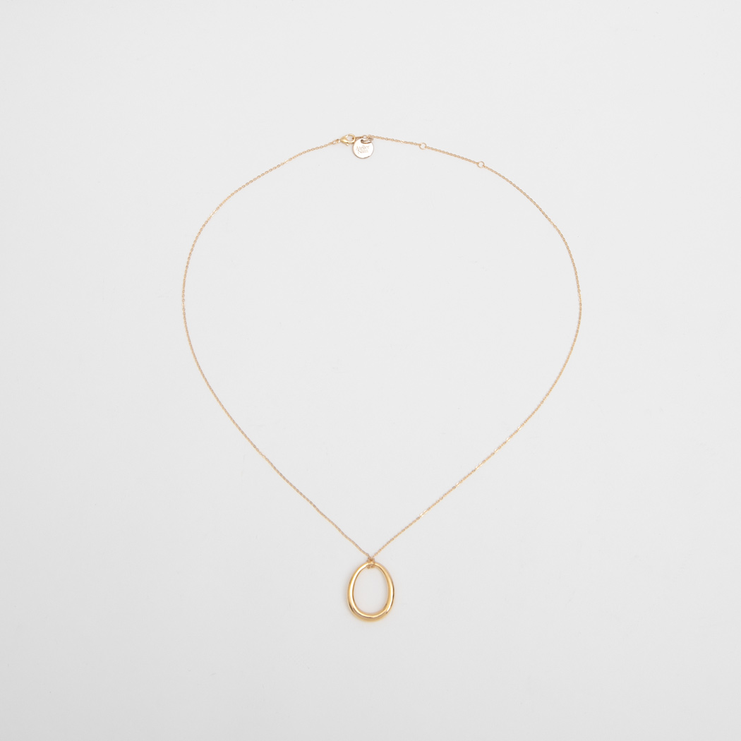 (N-862)MODERN MULTI RING NECKLACE