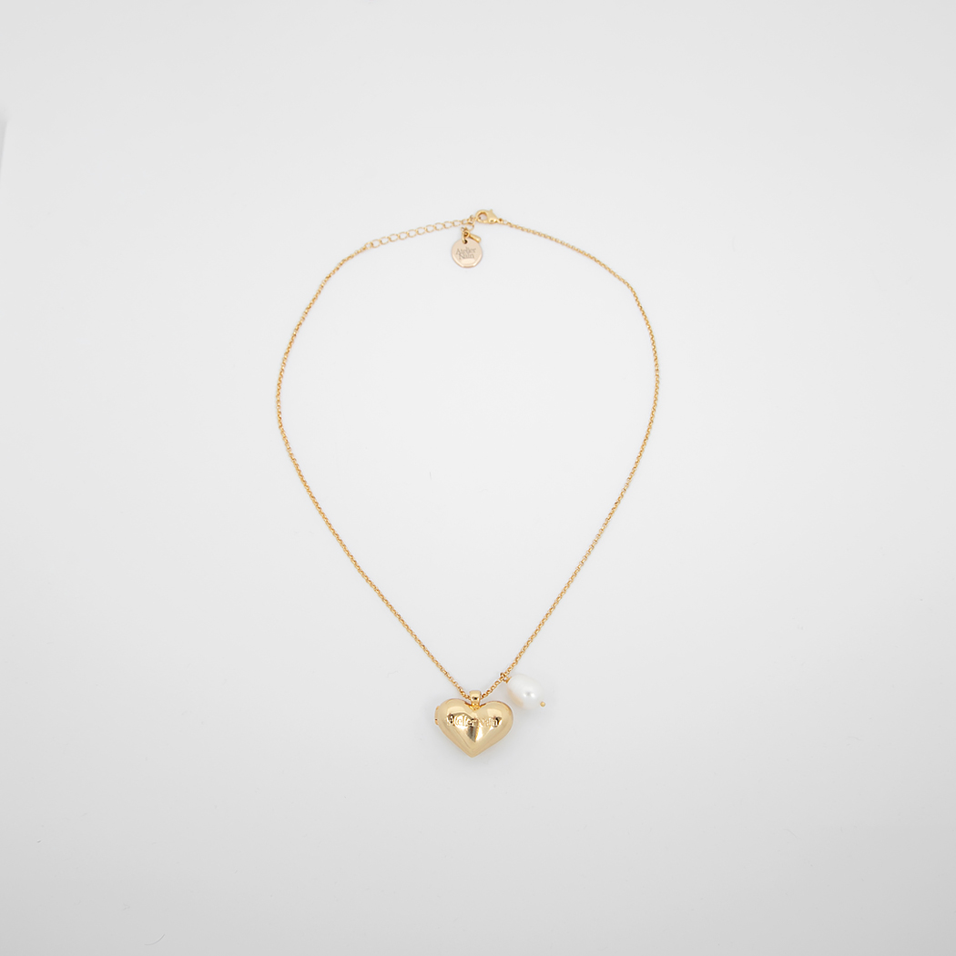 (N-863)VOLUME HEART PEARL NECKLACE