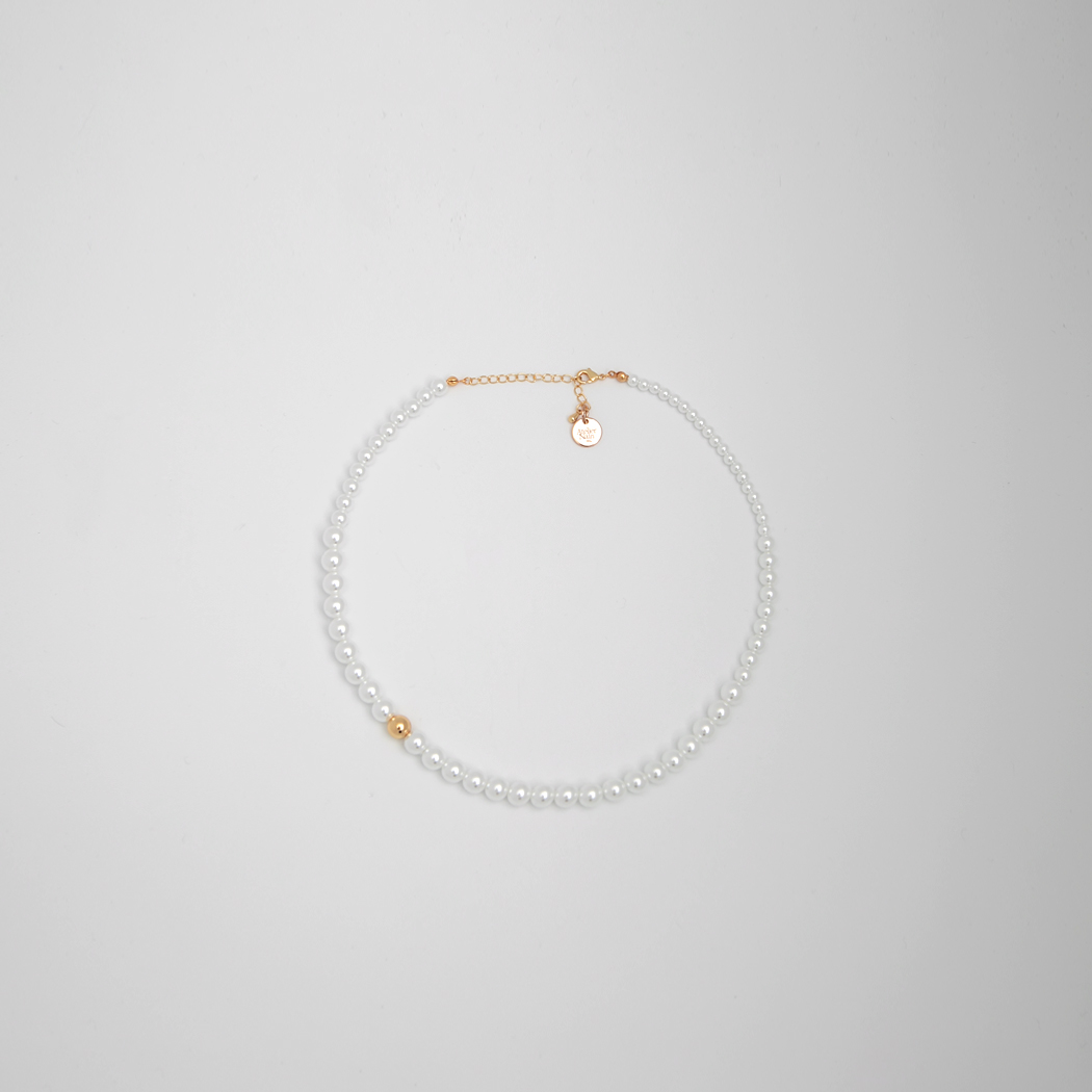 (N-864)PEARL MIX VOLUME NECKLACE