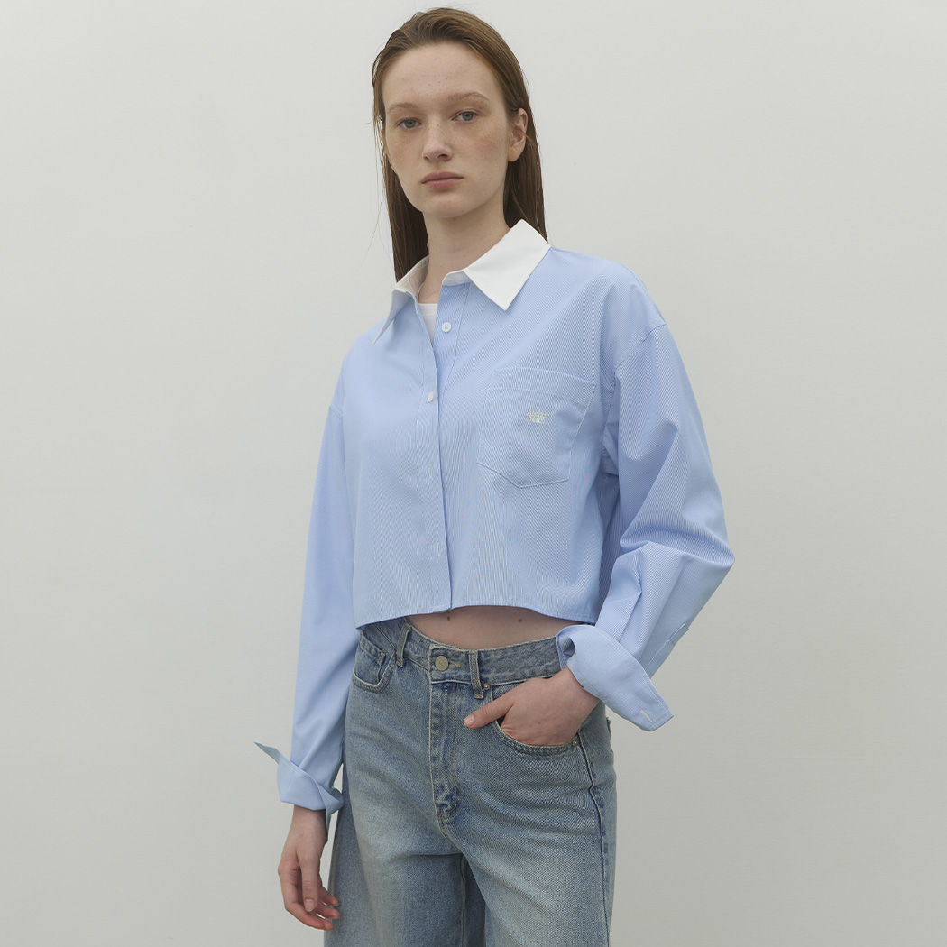 (BL-4254)ELLY CROP SHIRTS