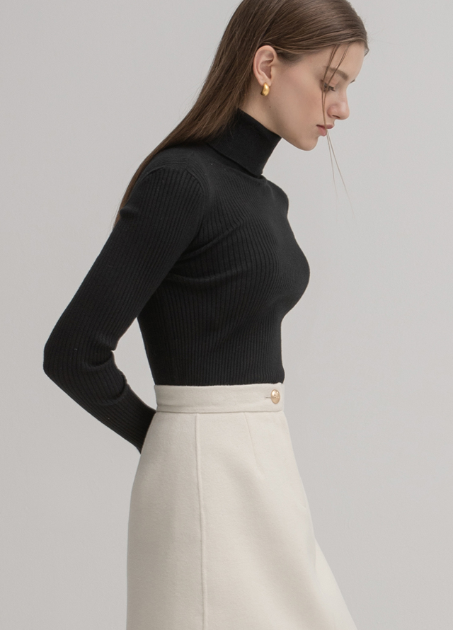 (SK-3904)Setup Tweed Knit Skirt Korea