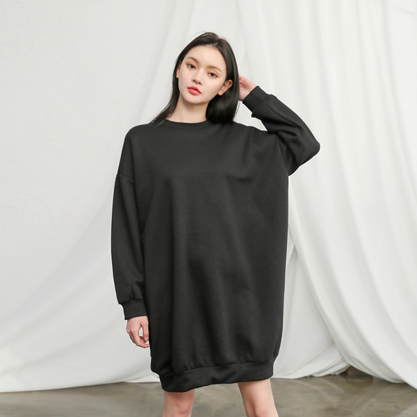 (OP-4198) Basic loose fit fleece one-piece