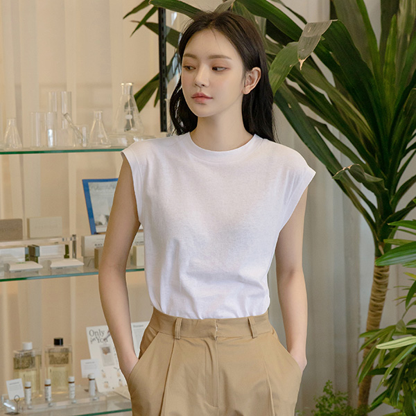 (T-4524) Half Sleeveless Tee