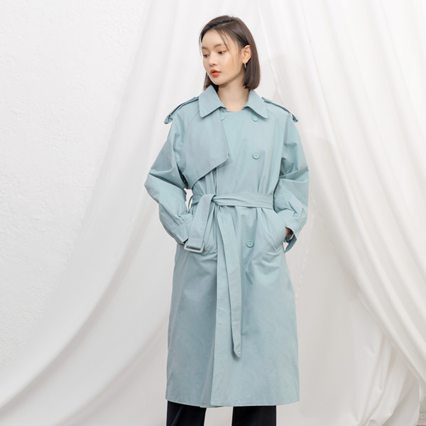 (CT-1163) Cotton Classic Trench Coat S