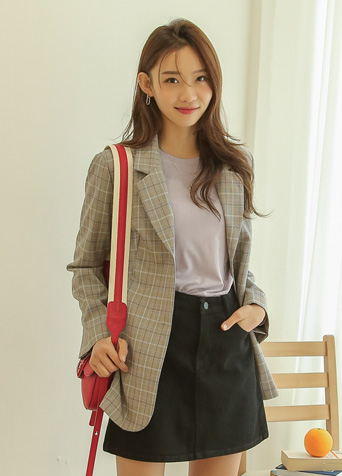 (T-4643)N Signature T006-Basic Silky Round Neck Tee Korea