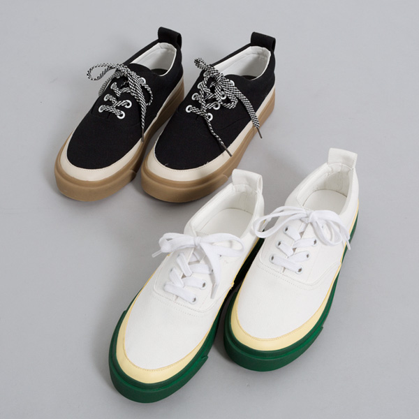 (SH-2612) Lace-up Canvas Sneakers