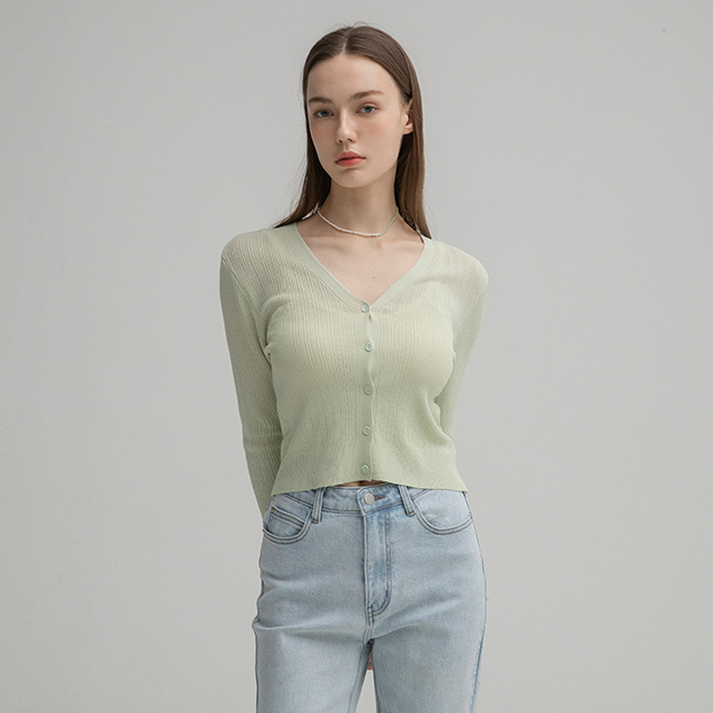 (CD-1287) Button Golji Knit Cardigan