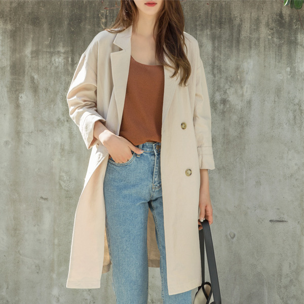 (CT-1179) Natural Double Light Coat