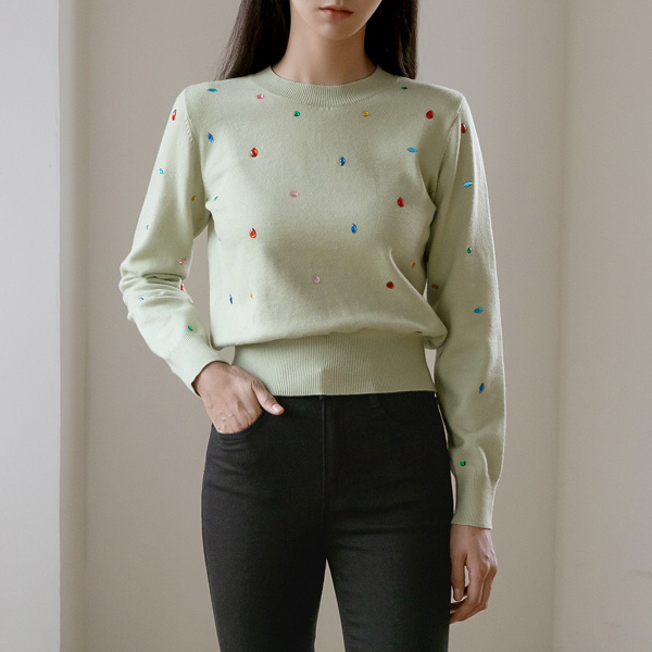 (T-4732) Bidding Point Casual Knit