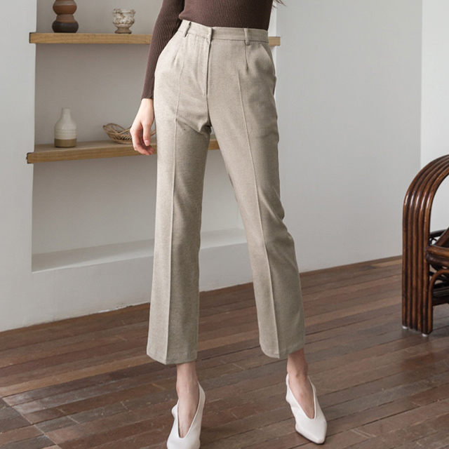 (PT-3737) Checked Set-up Hidden Banding Pants