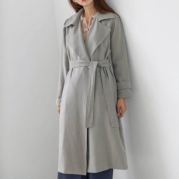 (CT-1218) Modern Open Classic Trench Coat S