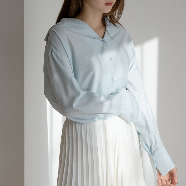 (BL-3328) Sailor Boxy Blouse