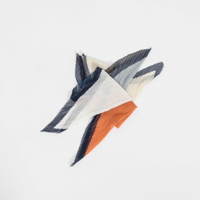 (ETC-2531) Mix Color Pleated Scarf