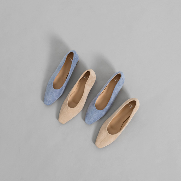 (SH-2778) Soft Suede Mid Heel
