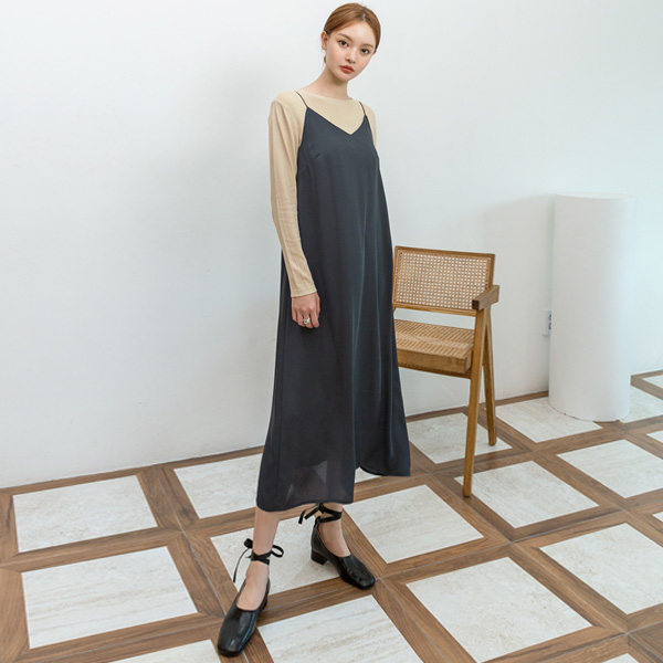 (OP-4725)Line Strap Layered One Piece