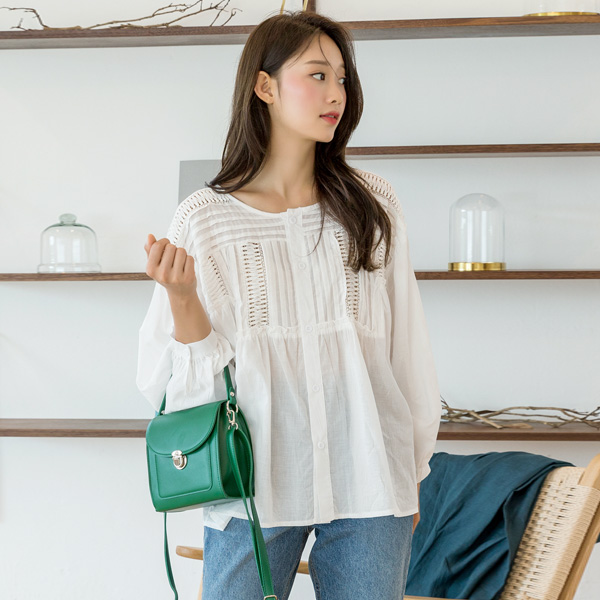 (BL-3386) Lace mood blouse