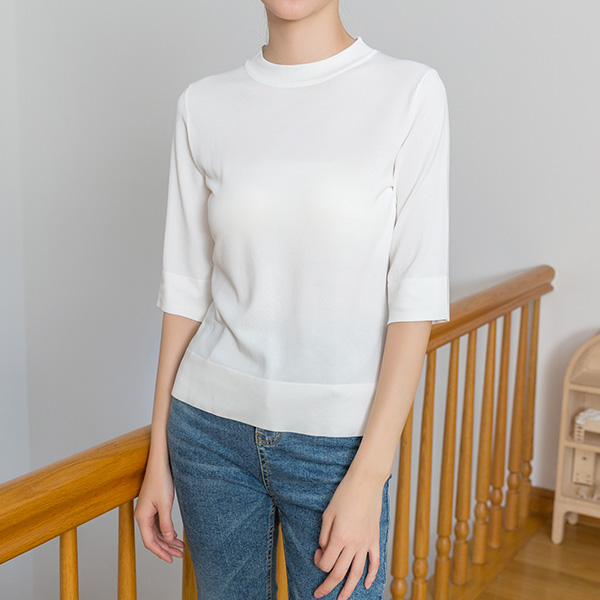 (T-4932) Soft Solid Slim Knit