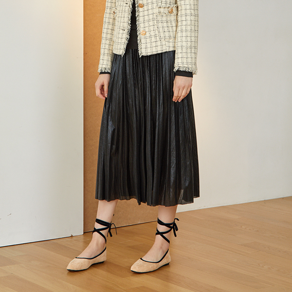 (SK-3576) Unique Texture Banding Skirt