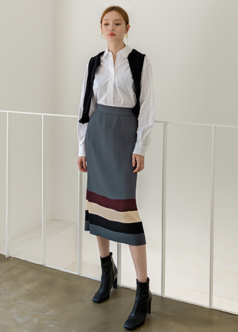 (CT-1206) Wool Unique Belt Point Coat S Korea