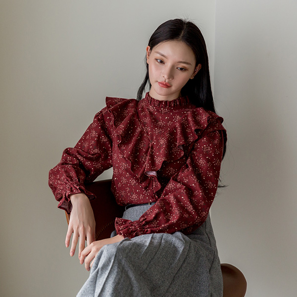 (BL-3366)Floral Feminine Full Blouse