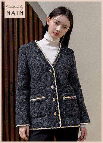 (T-4877)Setup Wave Boat Neck Knit Korea