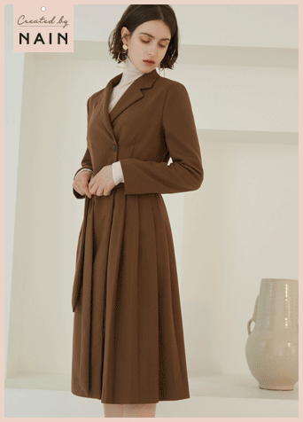 (OP-4677) Karapoint fit and flare knit one-piece Korea