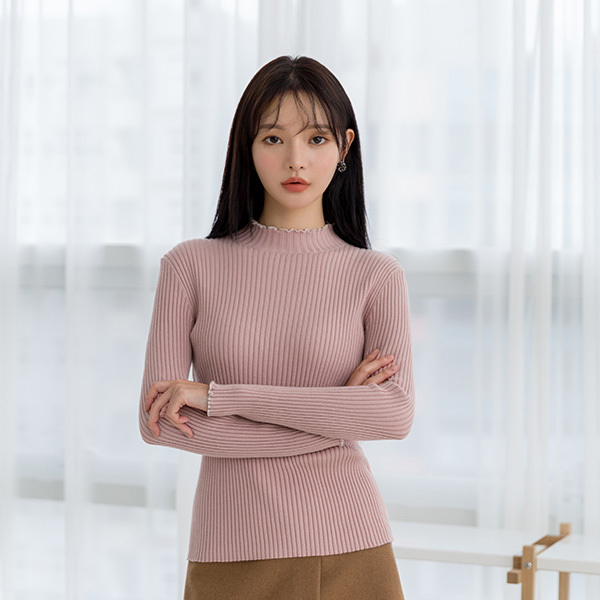 (T-4911)Repeated Metal Wave Knit