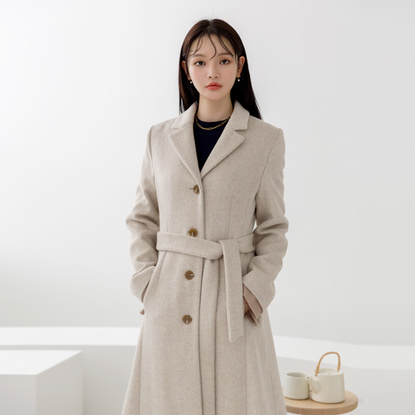(CT-1220) Wool Flare Long Coat S