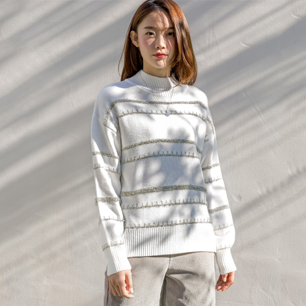 (T-4888) Metal Point Knit Korea