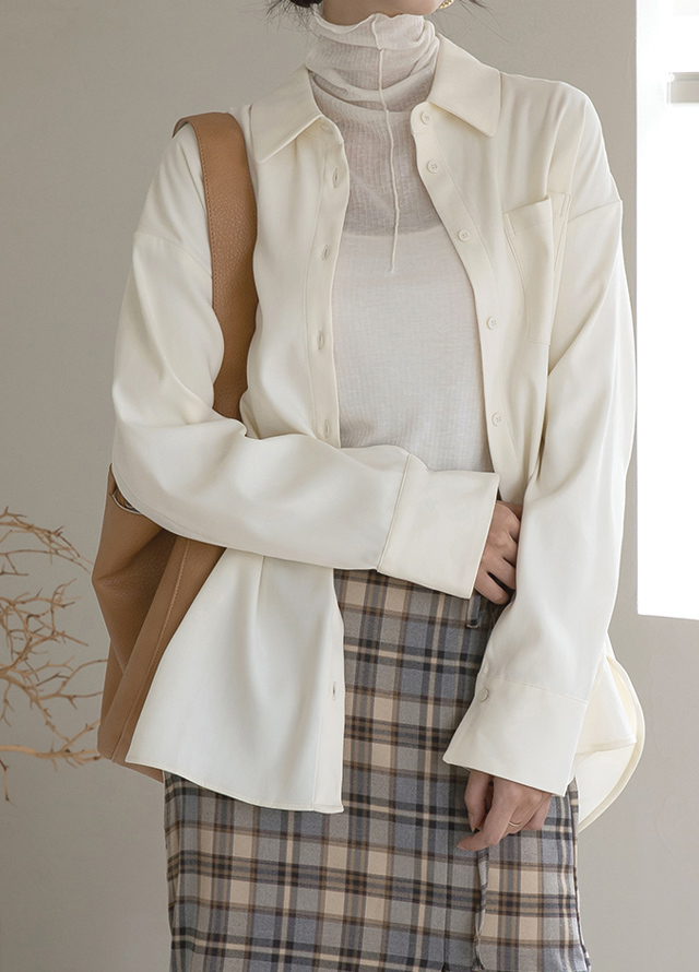 (SK-3548) Solid Midi H-Fit Skirt Korea