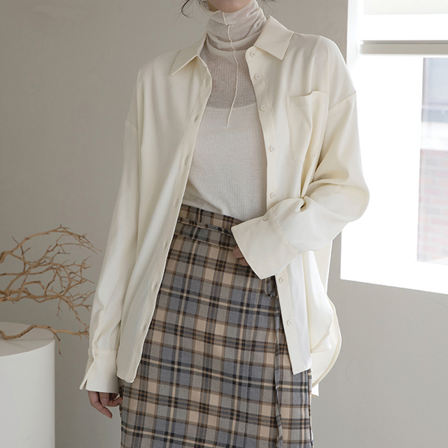 (BL-3371) Casual Overfit Blouse