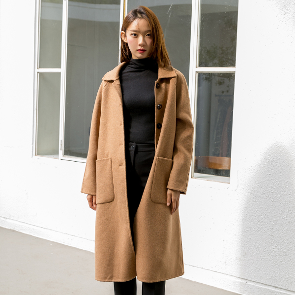 (CT-1239)Wool Modern Collar Handmade Coat