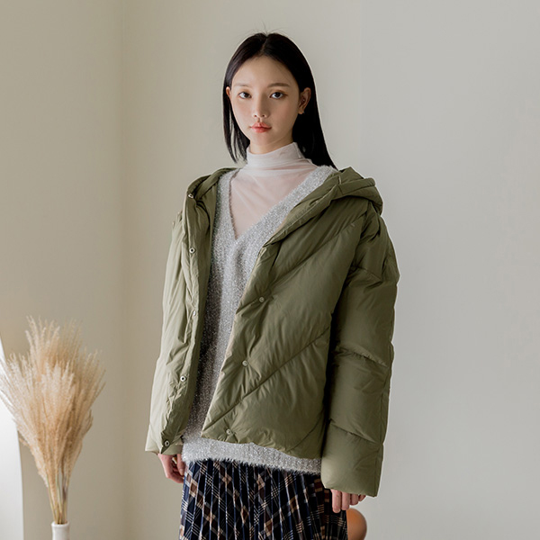 (JP-358)Loose silhouette down jumper