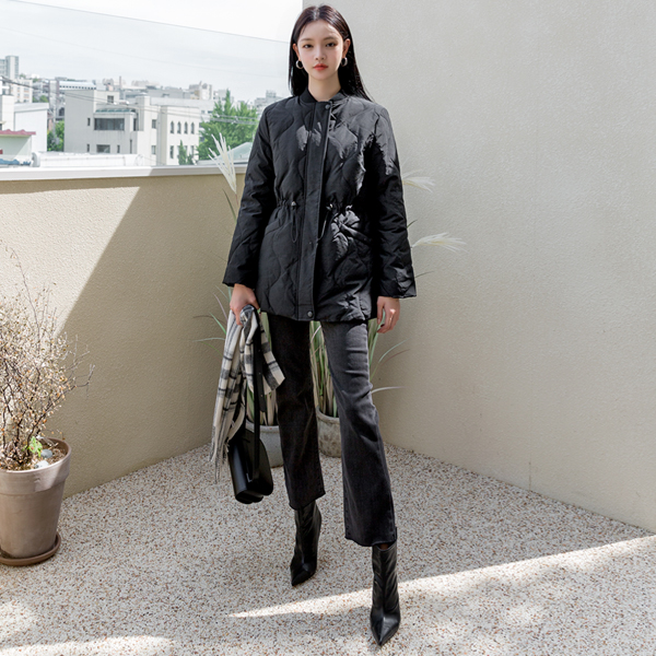 (JP-359) String Quilted Down Jumper