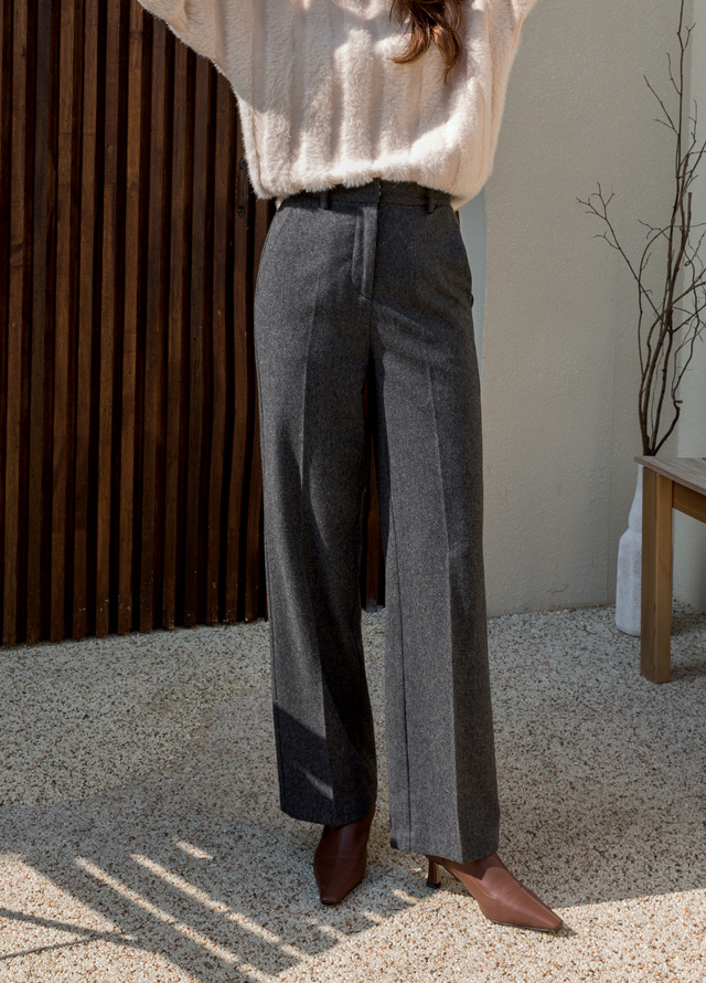 (CT-1220) Wool Flare Long Coat S Korea