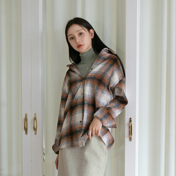 (BL-3445) Fade Check Blouse