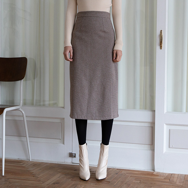 (SK-3656) Minimal Check Pattern Skirt